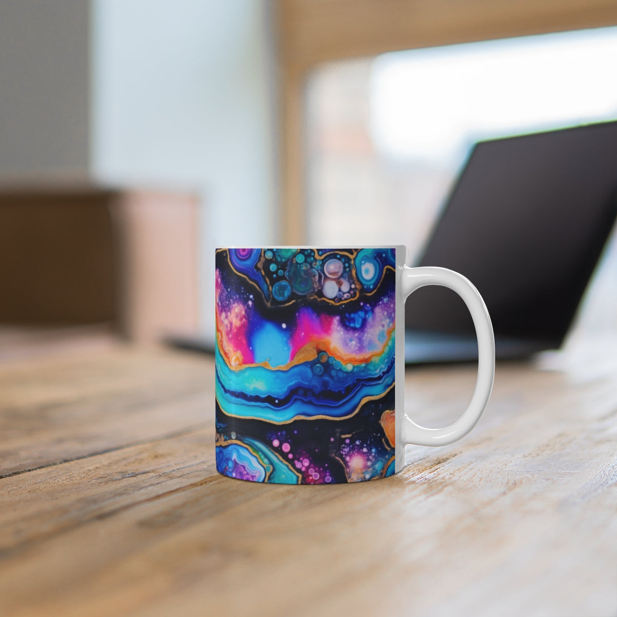 Colorful Abstract Art Designed Ceramic Coffee Mug