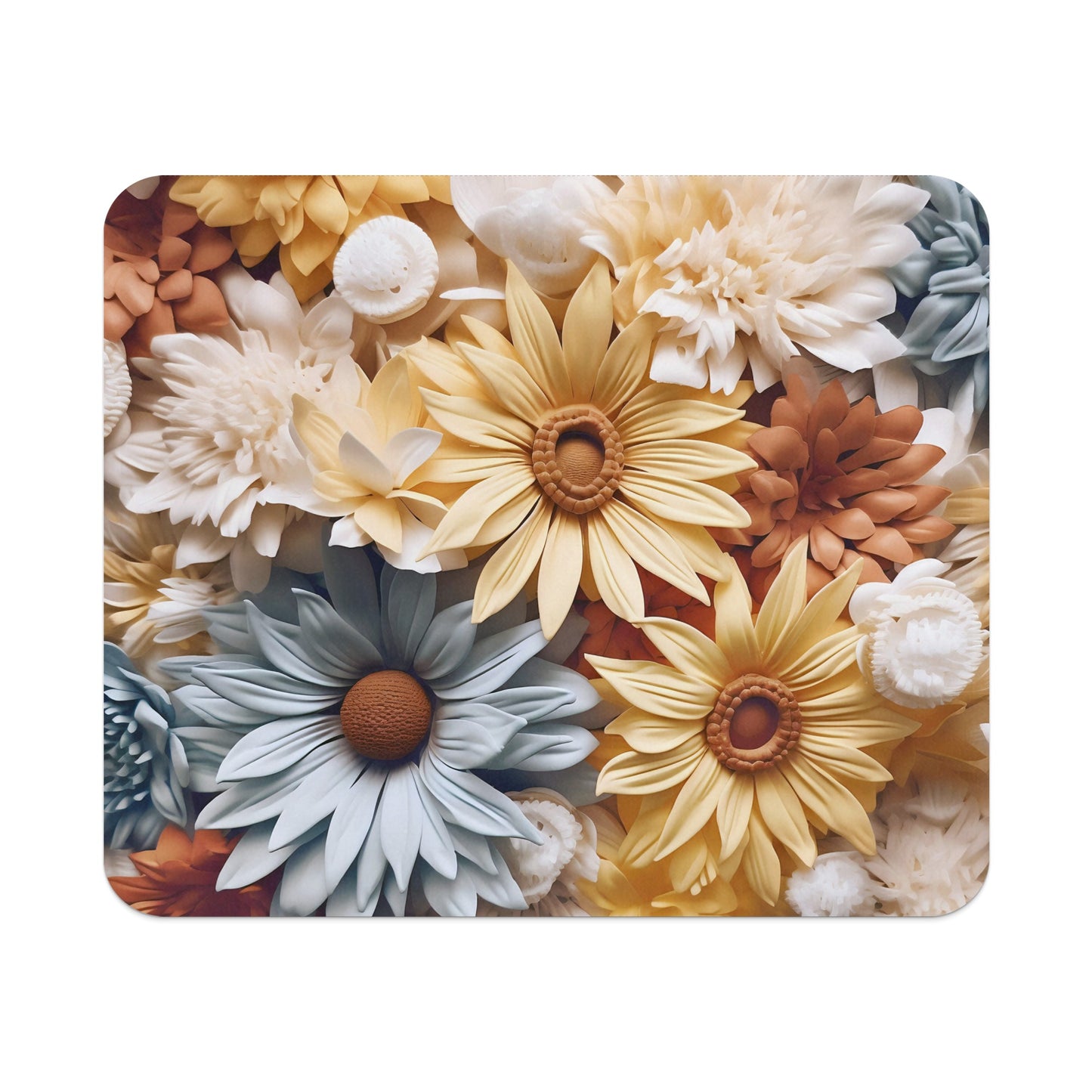 Beautiful Assorted Floral Pattern Mouse Pad