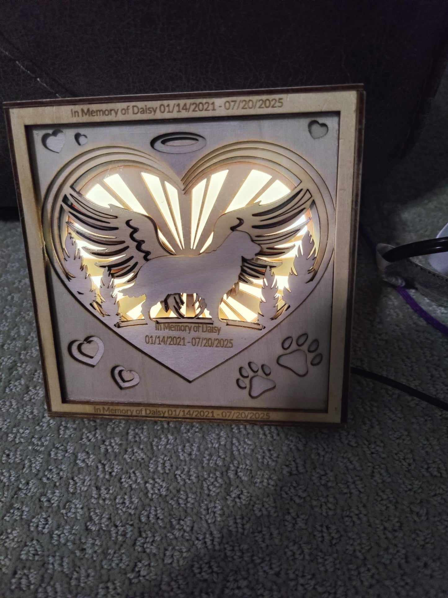 Pet Memorial lantern customized