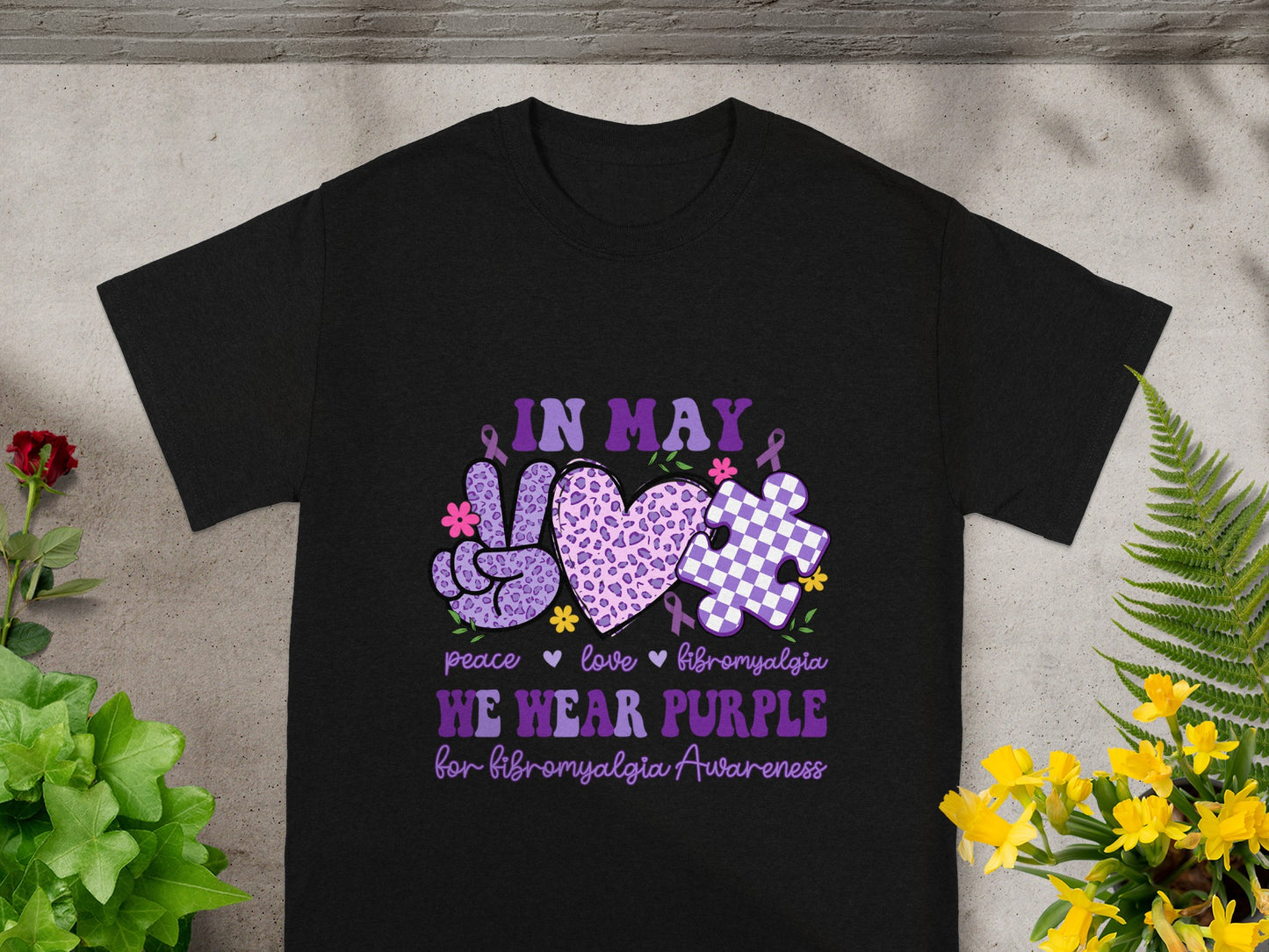 In May We Wear Purple for Fibromyalgia Awareness Shirt