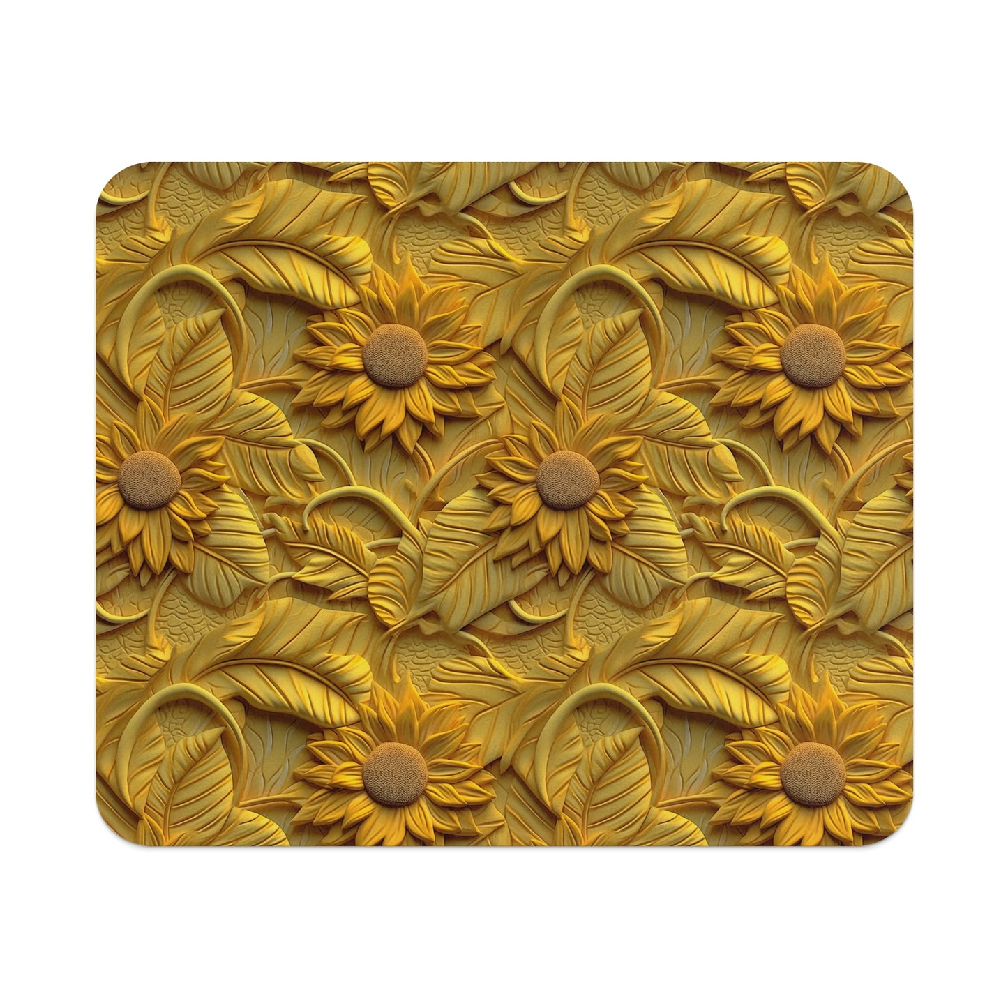 Vibrant Sunflower Pattern Design Mouse Pad