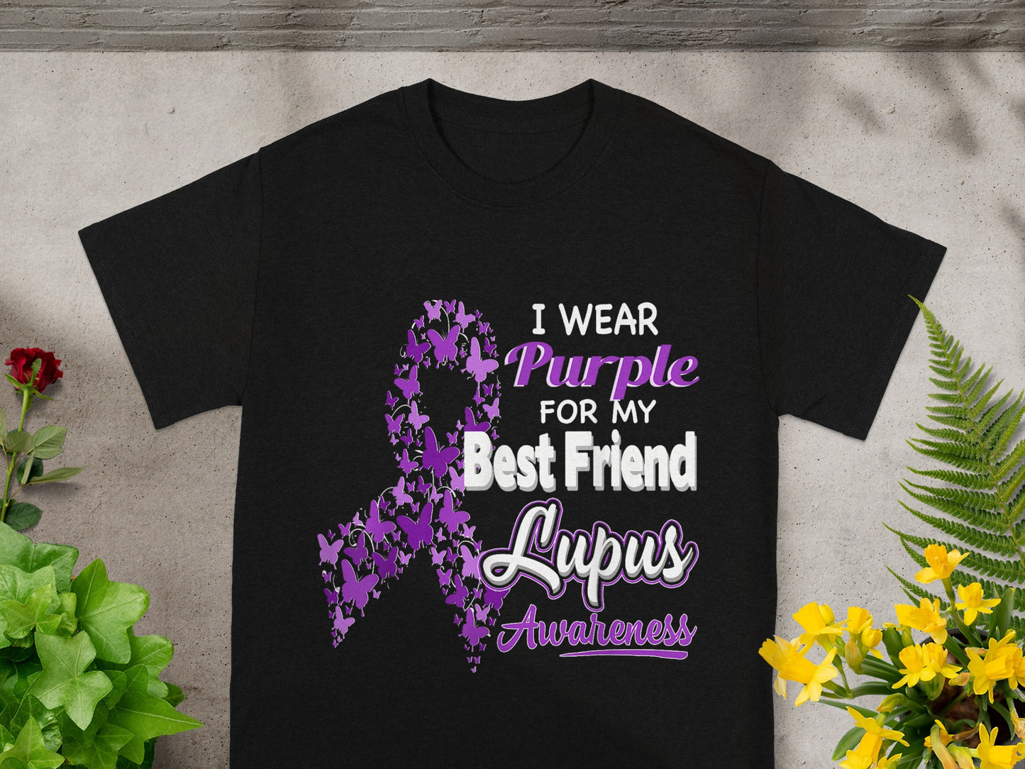 I Wear Purple For My Best Friend Lupus Awareness Shirt