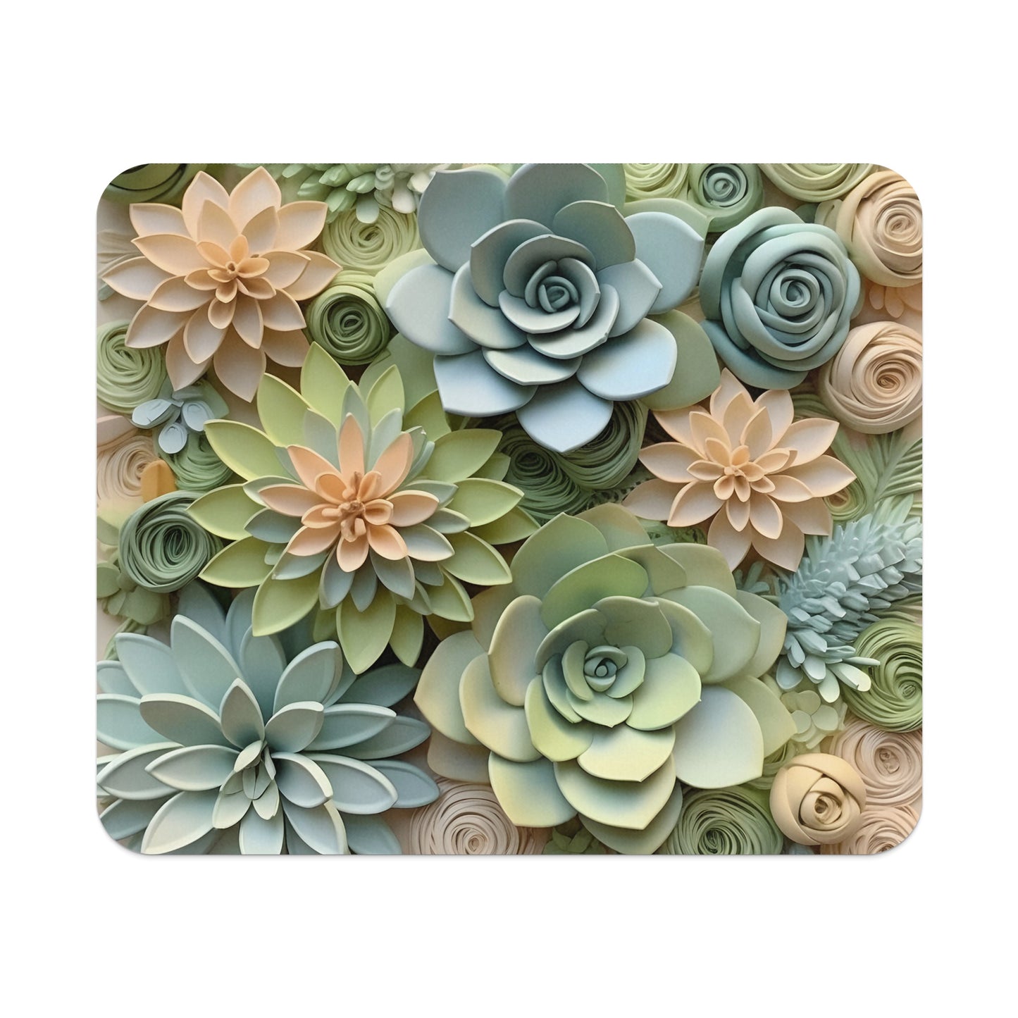 Beautiful Pastel Succulent Design on Home Decor Product
