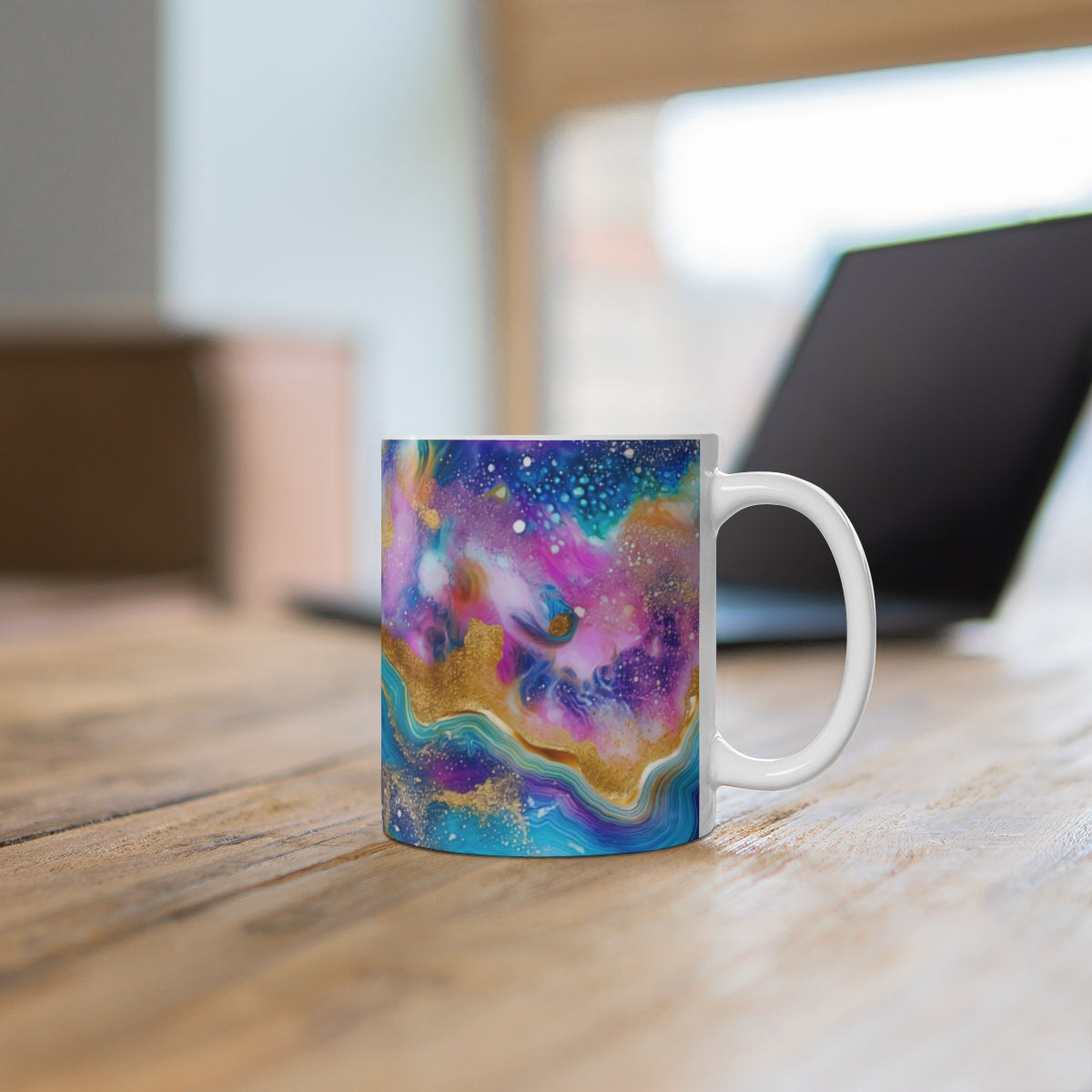 Colorful Abstract Galaxy Design Coffee Mug