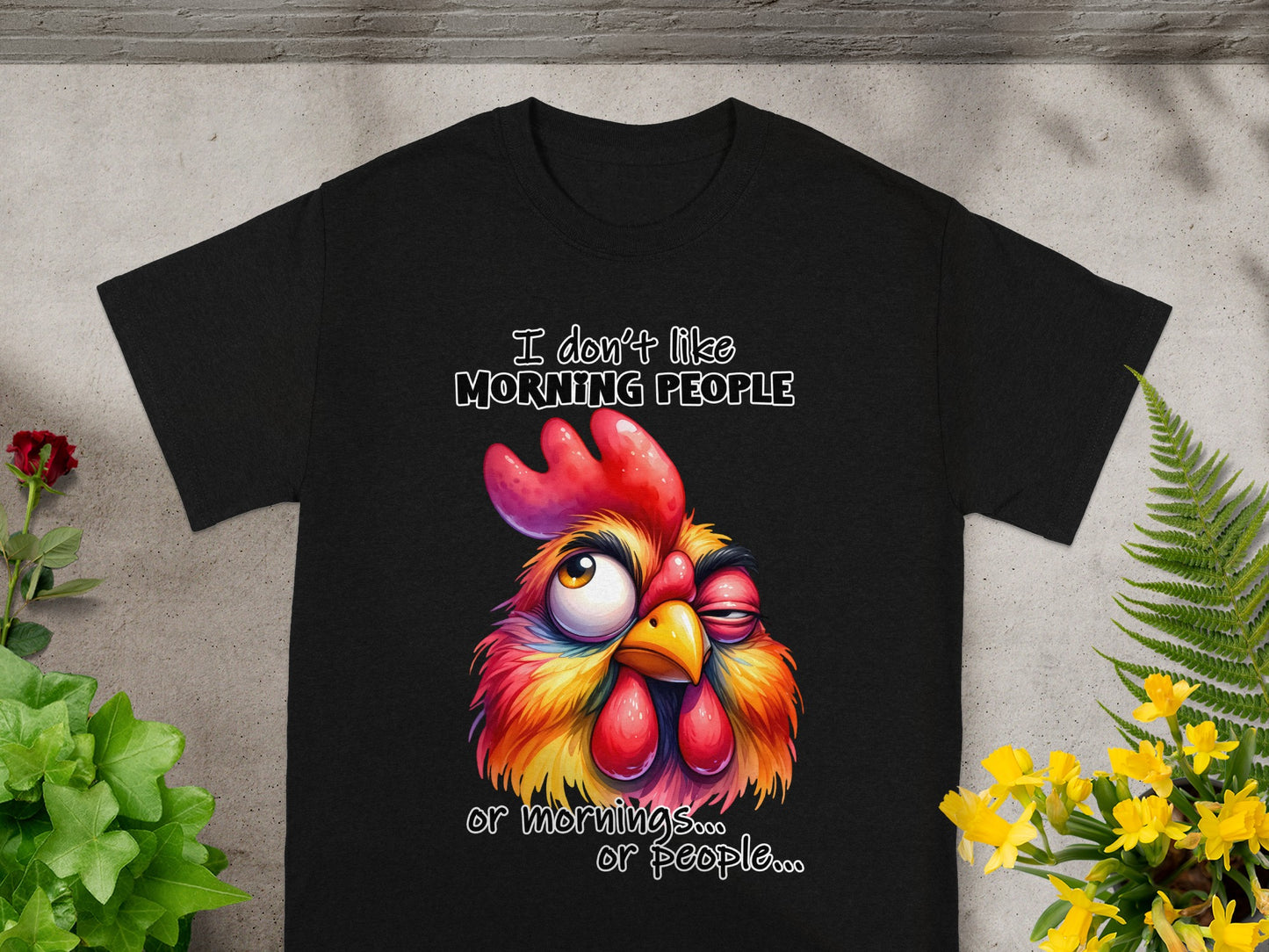 Funny I Don't Like Morning People Graphic T-shirt