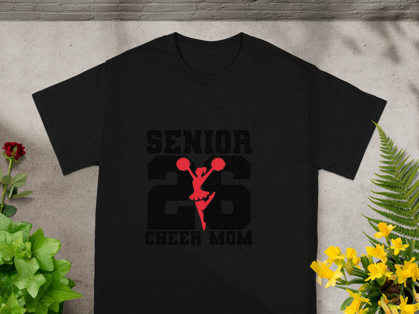 Senior 26 Cheer Mom T-Shirt High School Spirit Wear