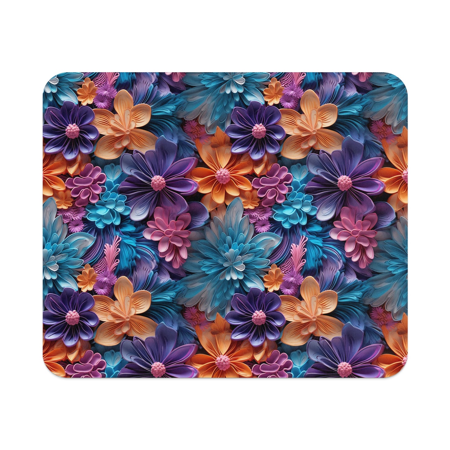 Vibrant Multicolor Floral Pattern Mouse Pad Product