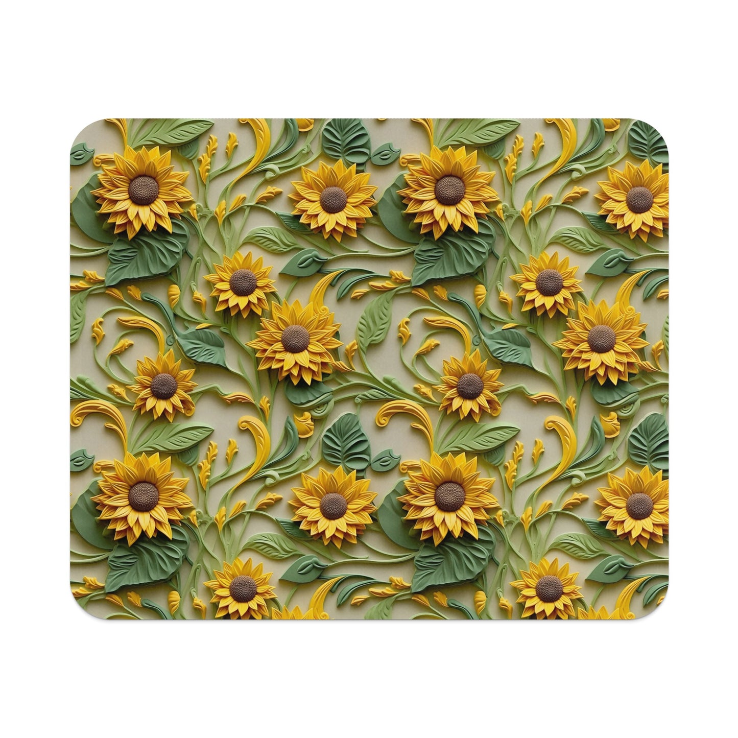 Vibrant and Intricate Sunflower Pattern Art Print