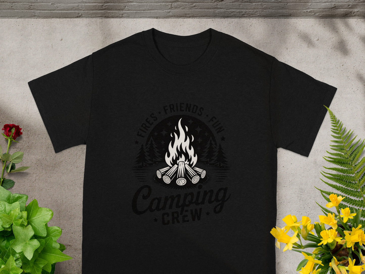 Fires Friends Fun Camping Crew T-shirt