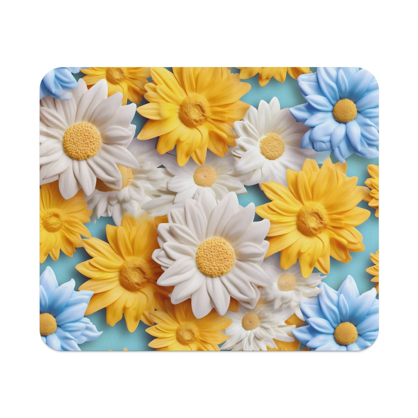 Bright and Cheerful Floral Design Mouse Pad