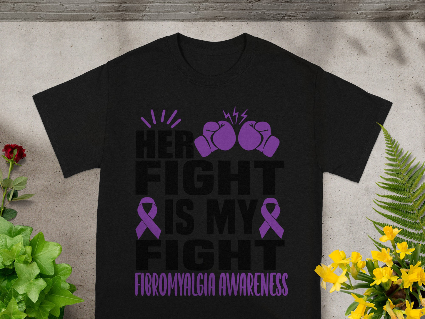 Her Fight Is My Fight Fibromyalgia Awareness Shirt