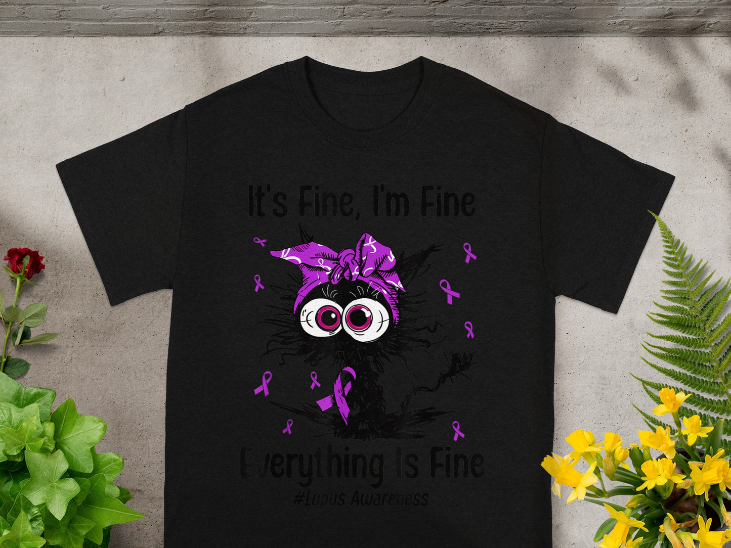 It's Fine I'm Fine Everything Is Fine Lupus Awareness Shirt