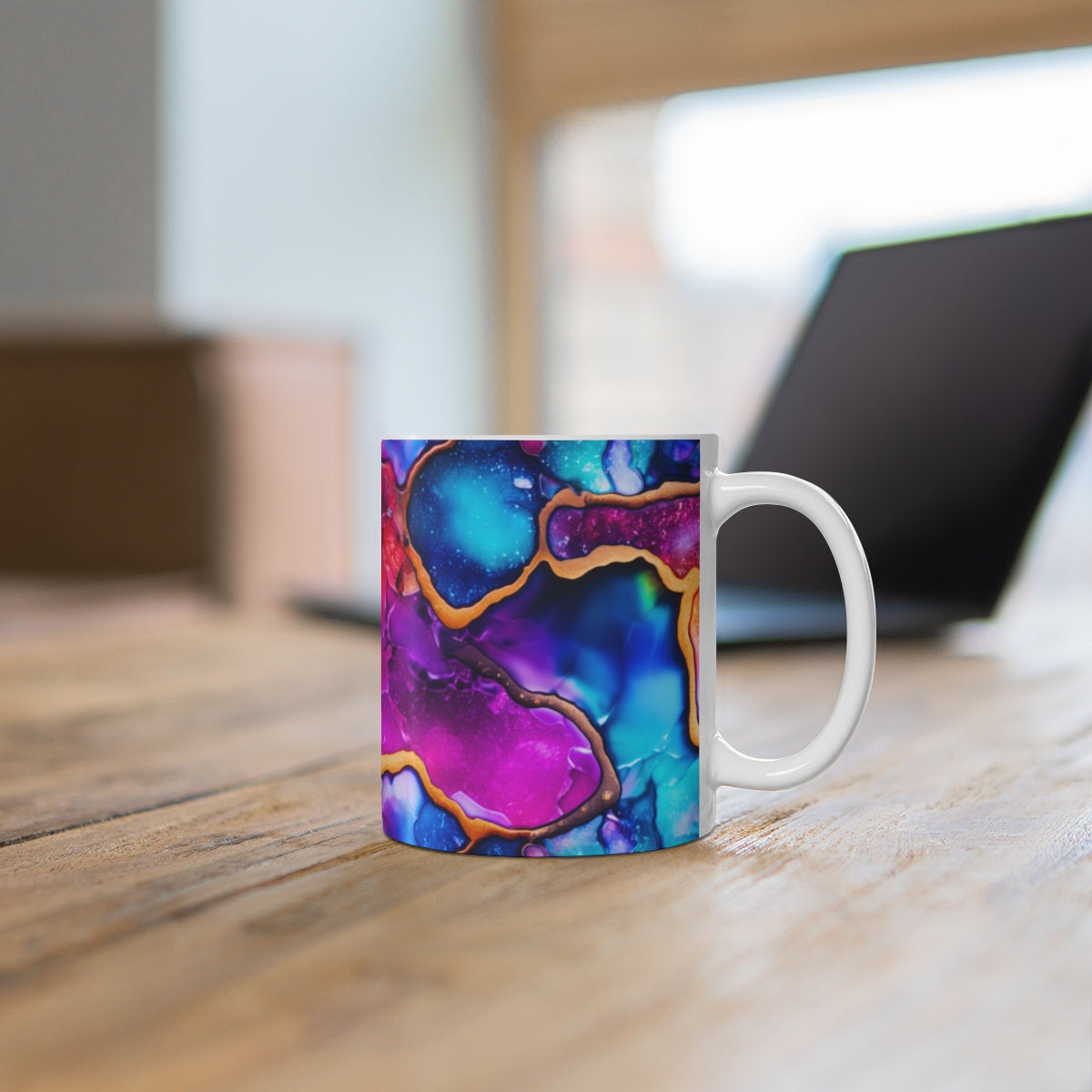 Vibrant Abstract Art Design Coffee Mug for Colorful Mornings