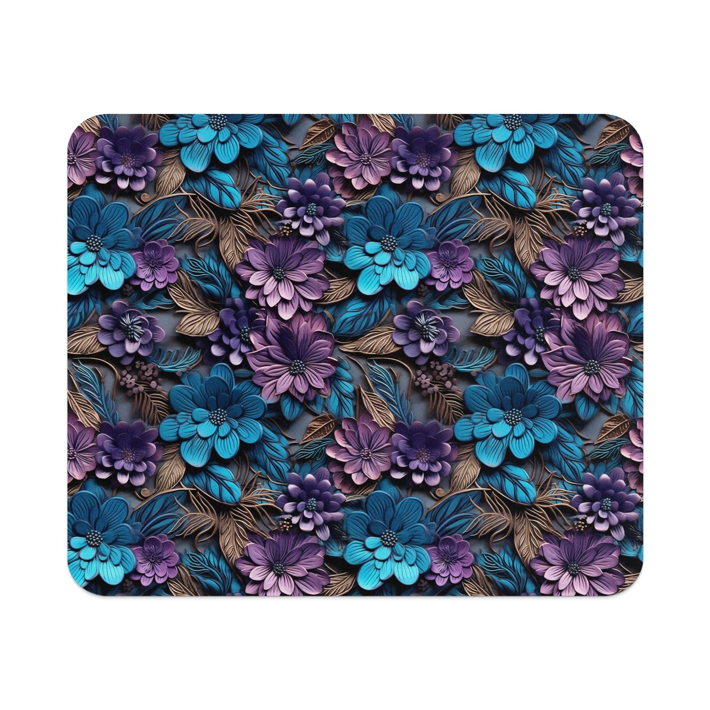 Vibrant Floral Design Patterned Mousepad Product