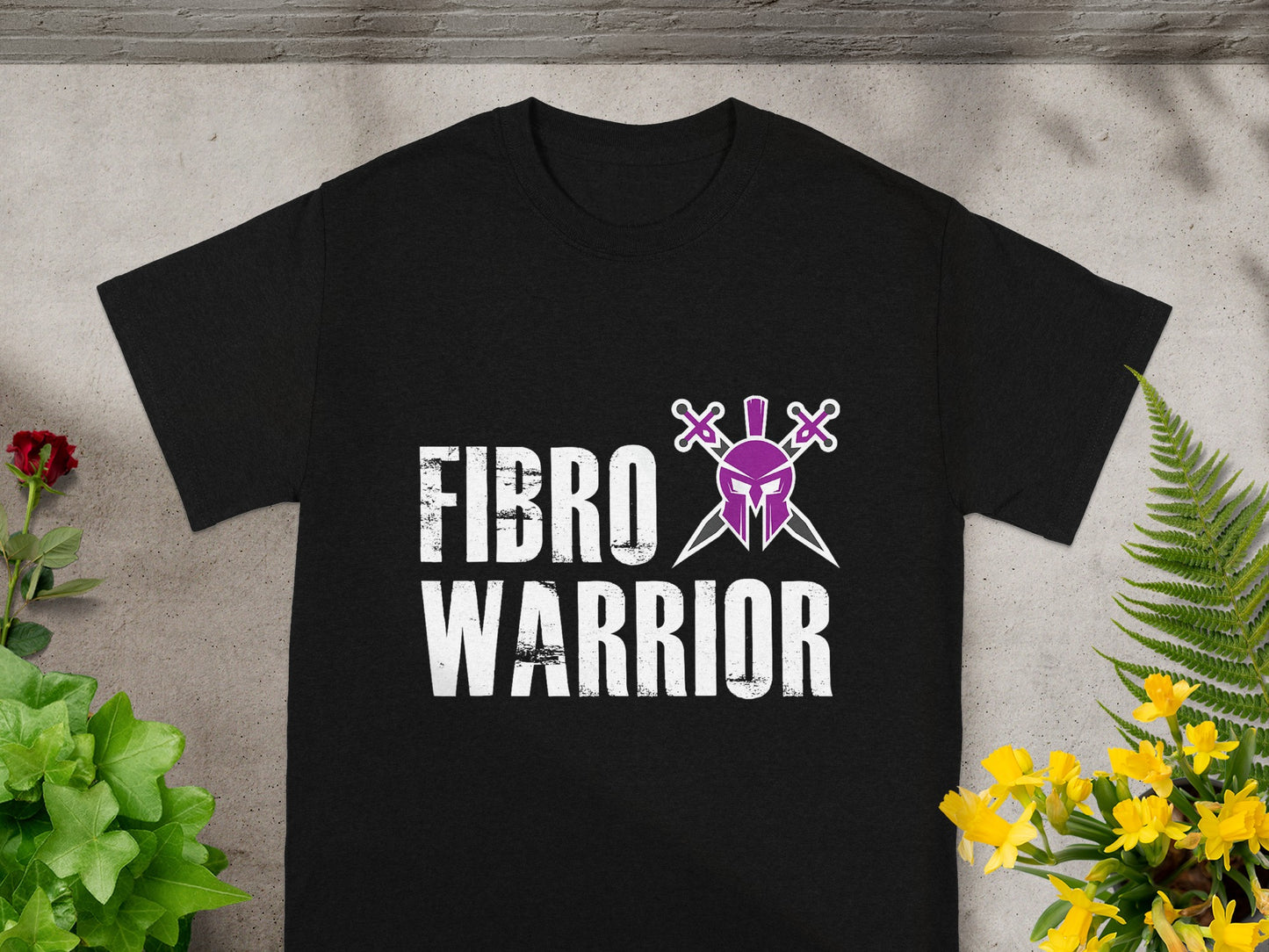 Fibro Warrior T-shirt with Bold Graphic Design
