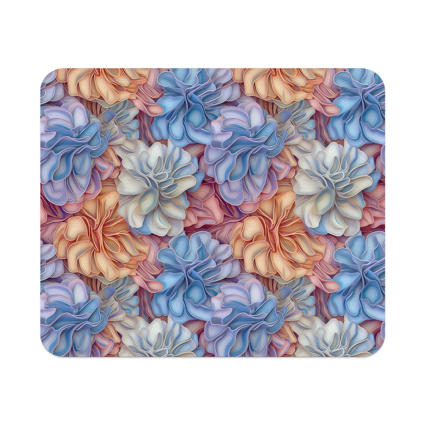 Beautiful Floral Pattern in Pastel Colors Mouse Pad