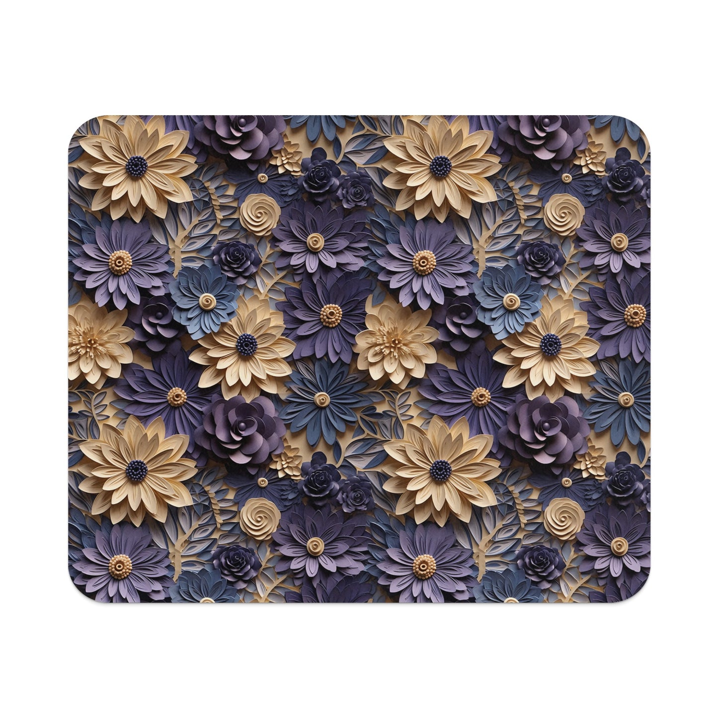 Elegant Floral Texture Pattern Mouse Pad Accessory