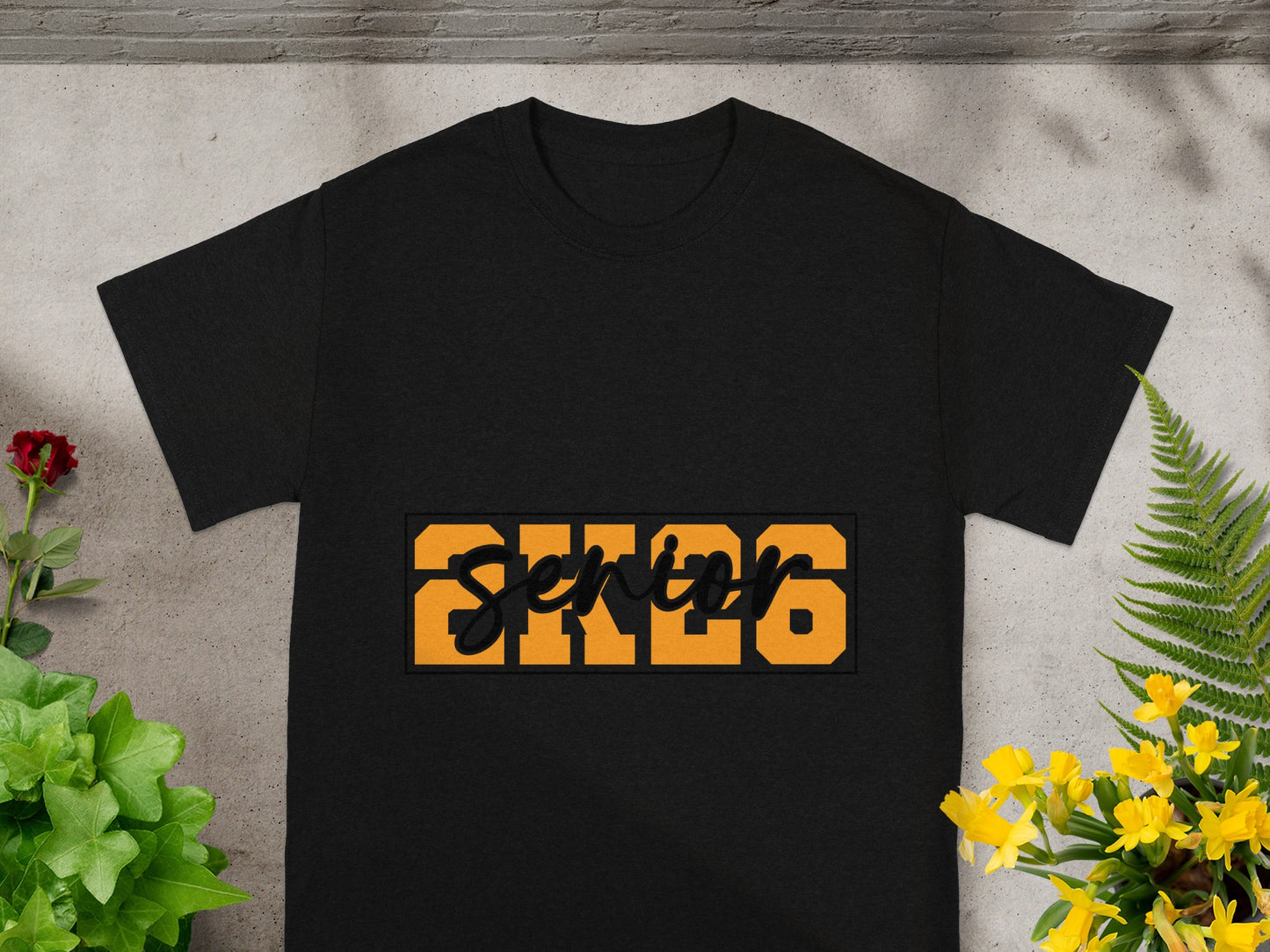 Senior 2026 Black and Gold Graduation T-Shirt