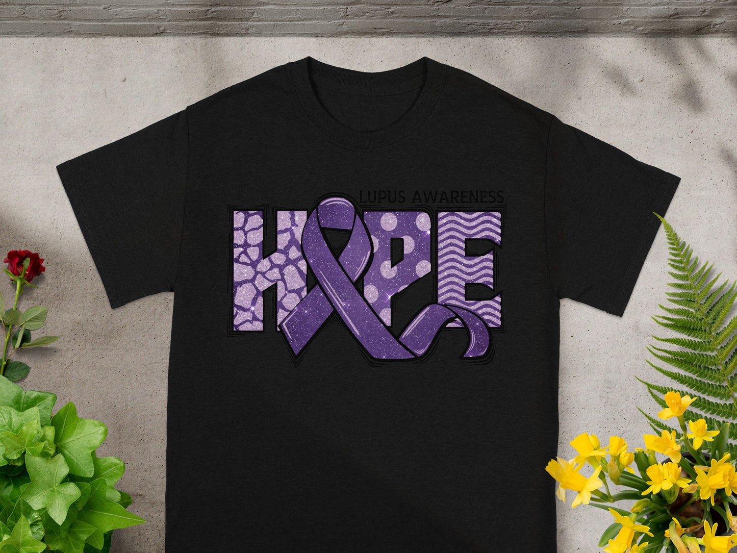 Lupus Awareness Hope Graphic Tee Shirt