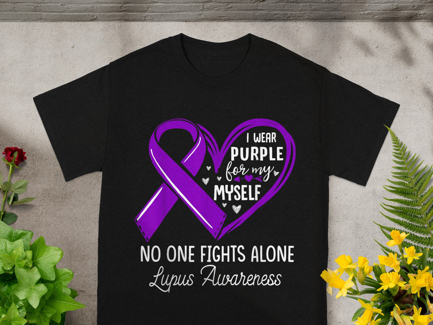 I Wear Purple for My Myself No One Fights Alone T-shirt