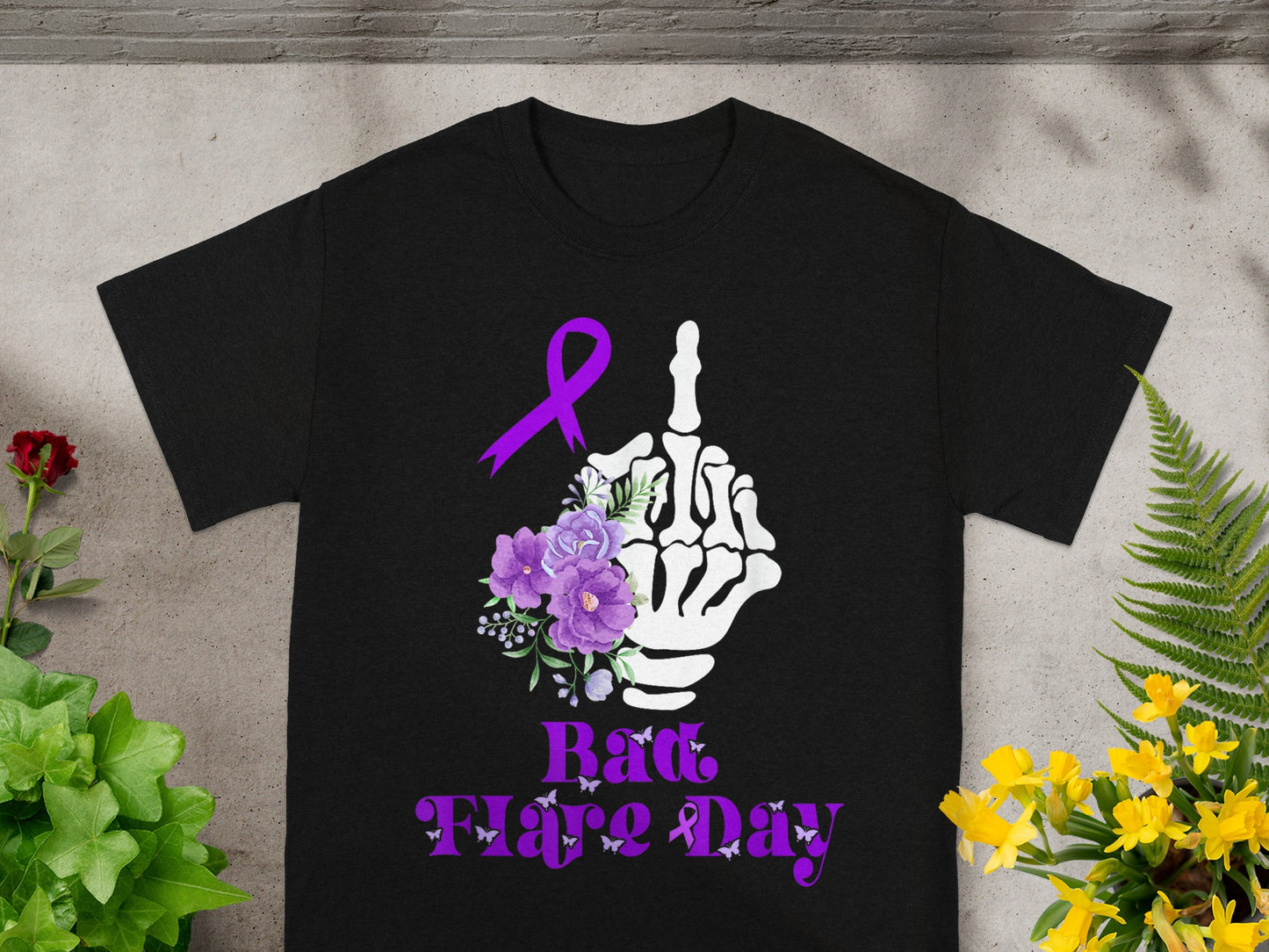 Bad Flare Day Black Graphic T-Shirt