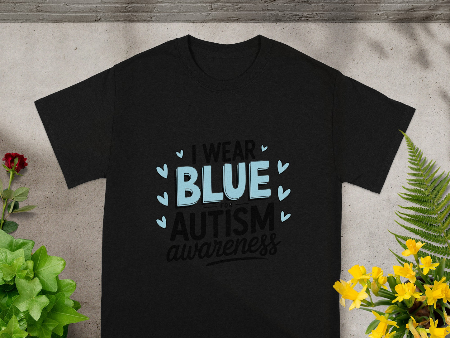 I Wear Blue For Autism Awareness Graphic T-Shirt