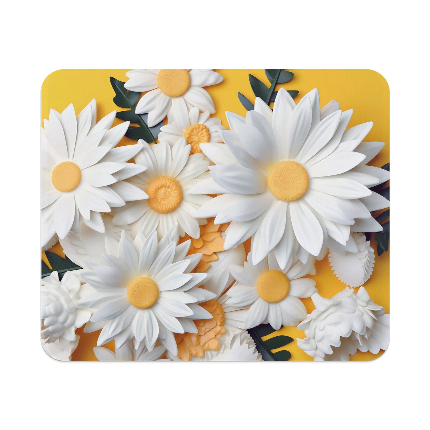 Beautiful White Daisies on Bright Yellow Background product