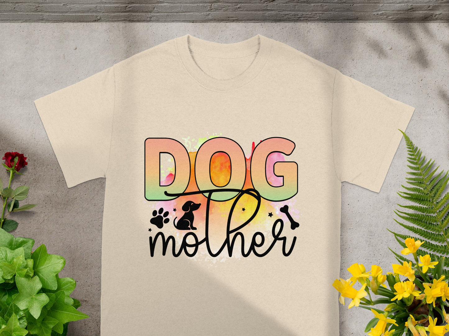 Dog Mother Colorful Design Shirt for Pet Moms