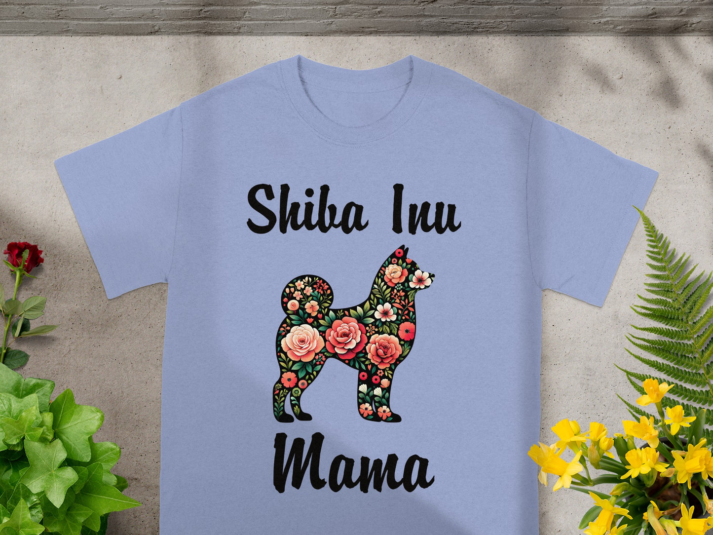 Botanical Shiba Inu Mama T-Shirt