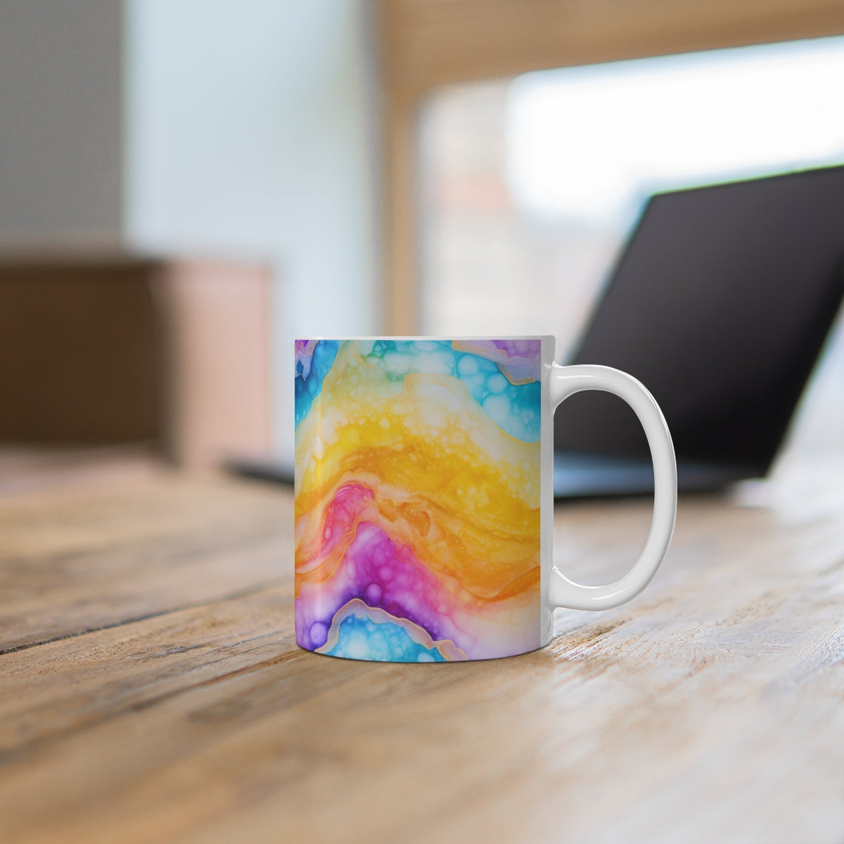 Colorful Abstract Design Ceramic Coffee Mug