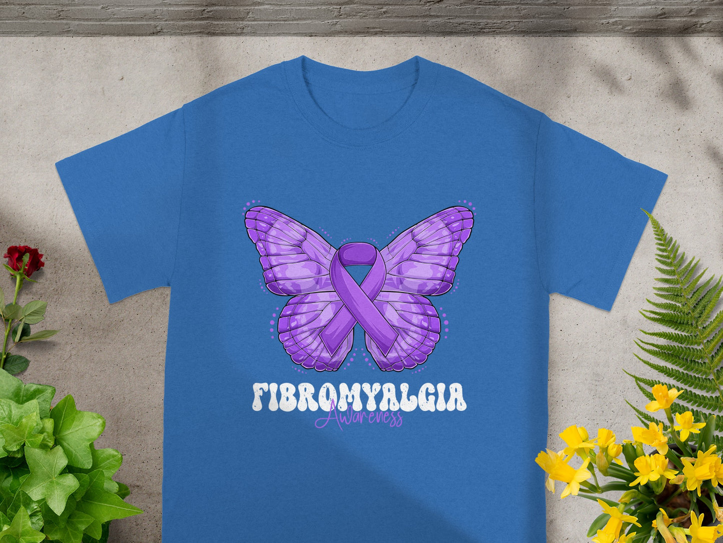 Fibromyalgia Awareness Butterfly Design Shirt