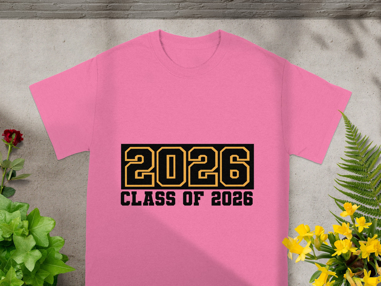 Class of 2026 Graduating Year Pink T-shirt