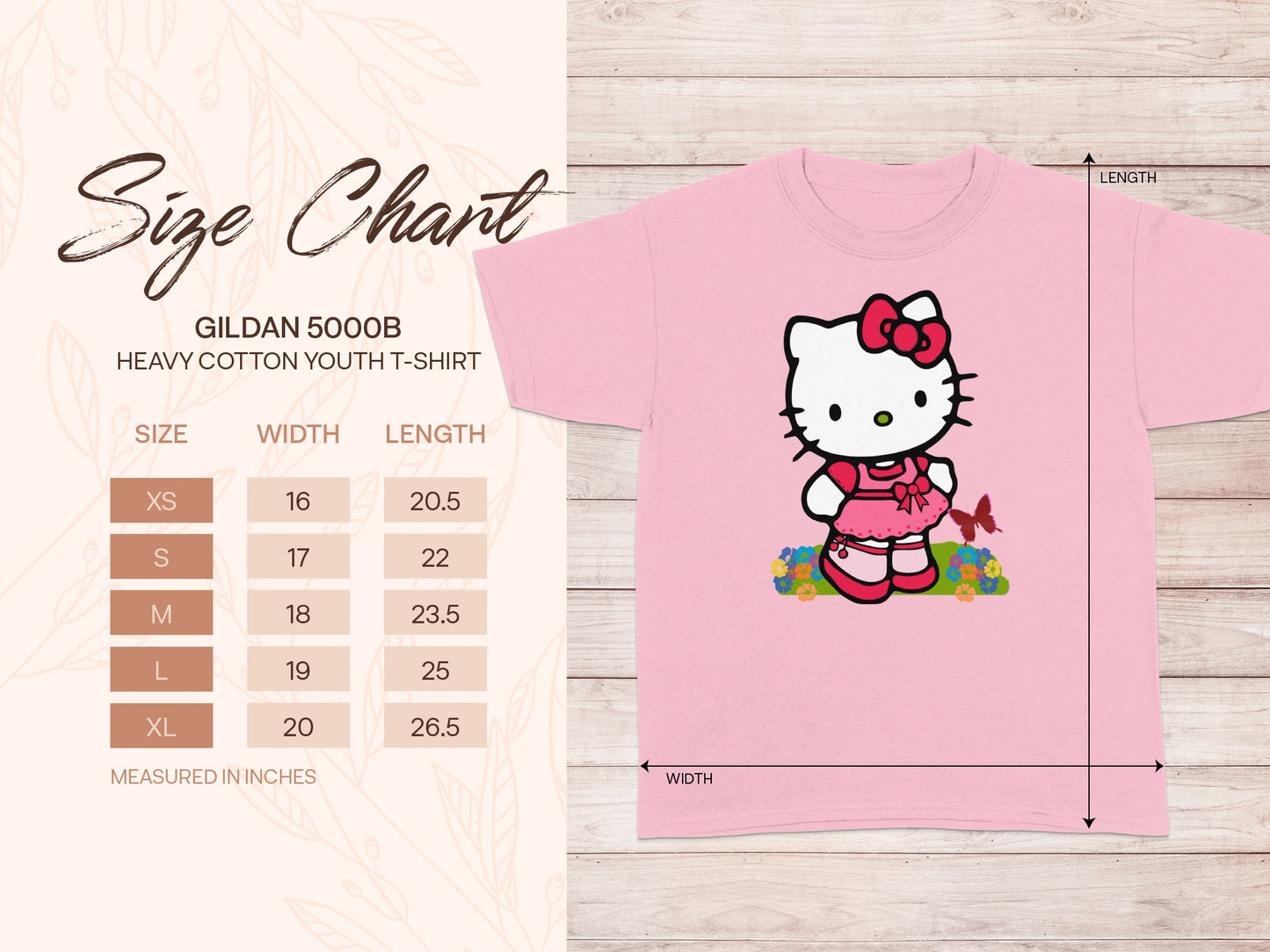 Gildan 5000B Hello Kitty Youth Pink product type