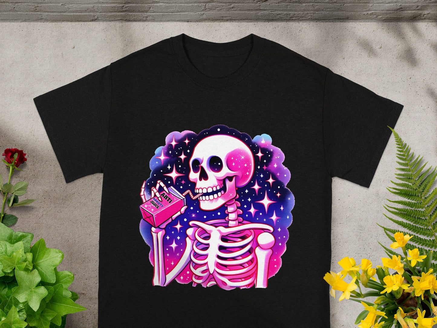 Vibrant Skeleton Drinking Anti Juice Shirt Product
