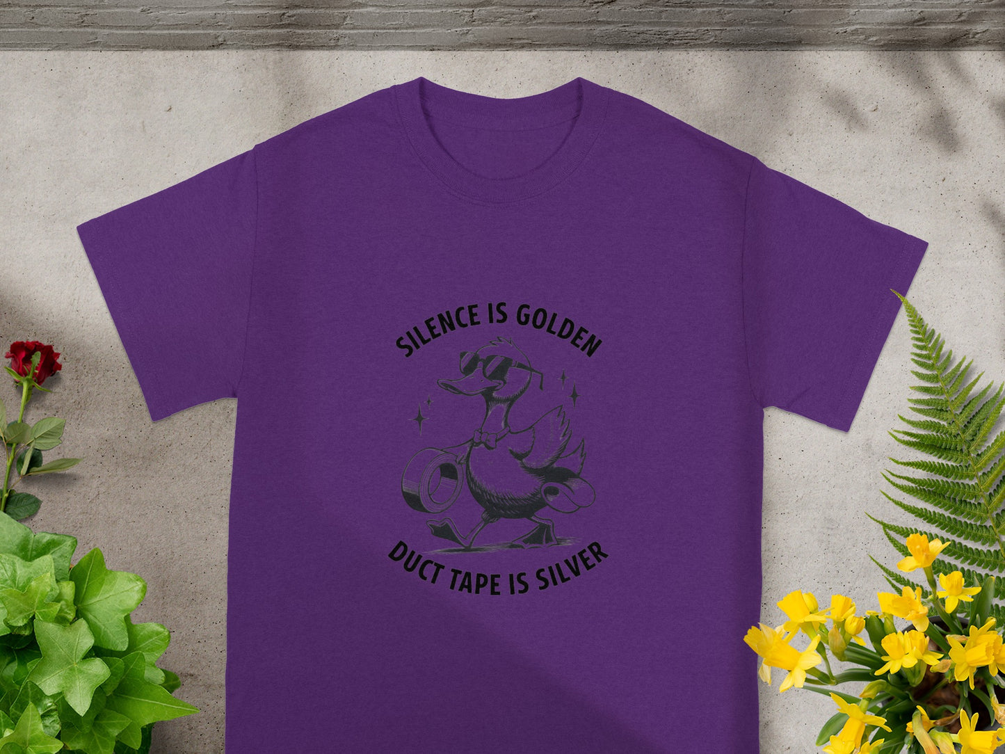 Silence Is Golden Duct Tape Is Silver Graphic Tee