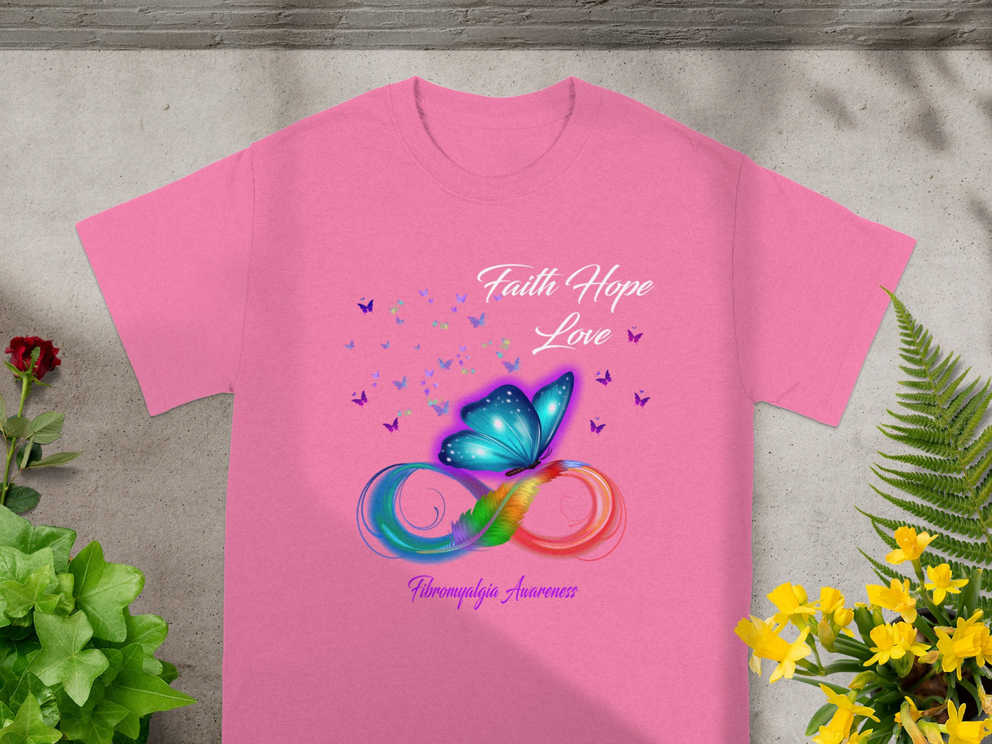 Faith Hope Love Fibromyalgia Awareness T-shirt