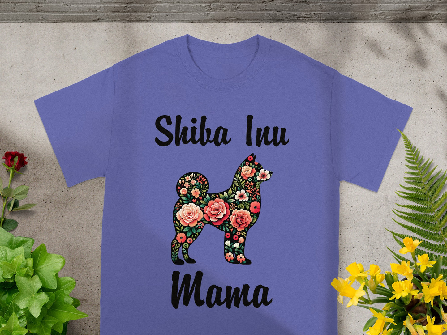 Botanical Shiba Inu Mama T-Shirt