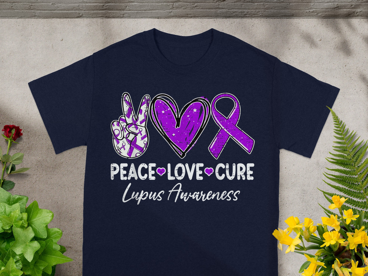 Peace Love Cure Lupus Awareness T-Shirt