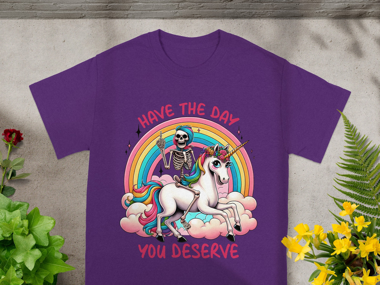 Have The Day You Deserve Skeleton Unicorn Shirt