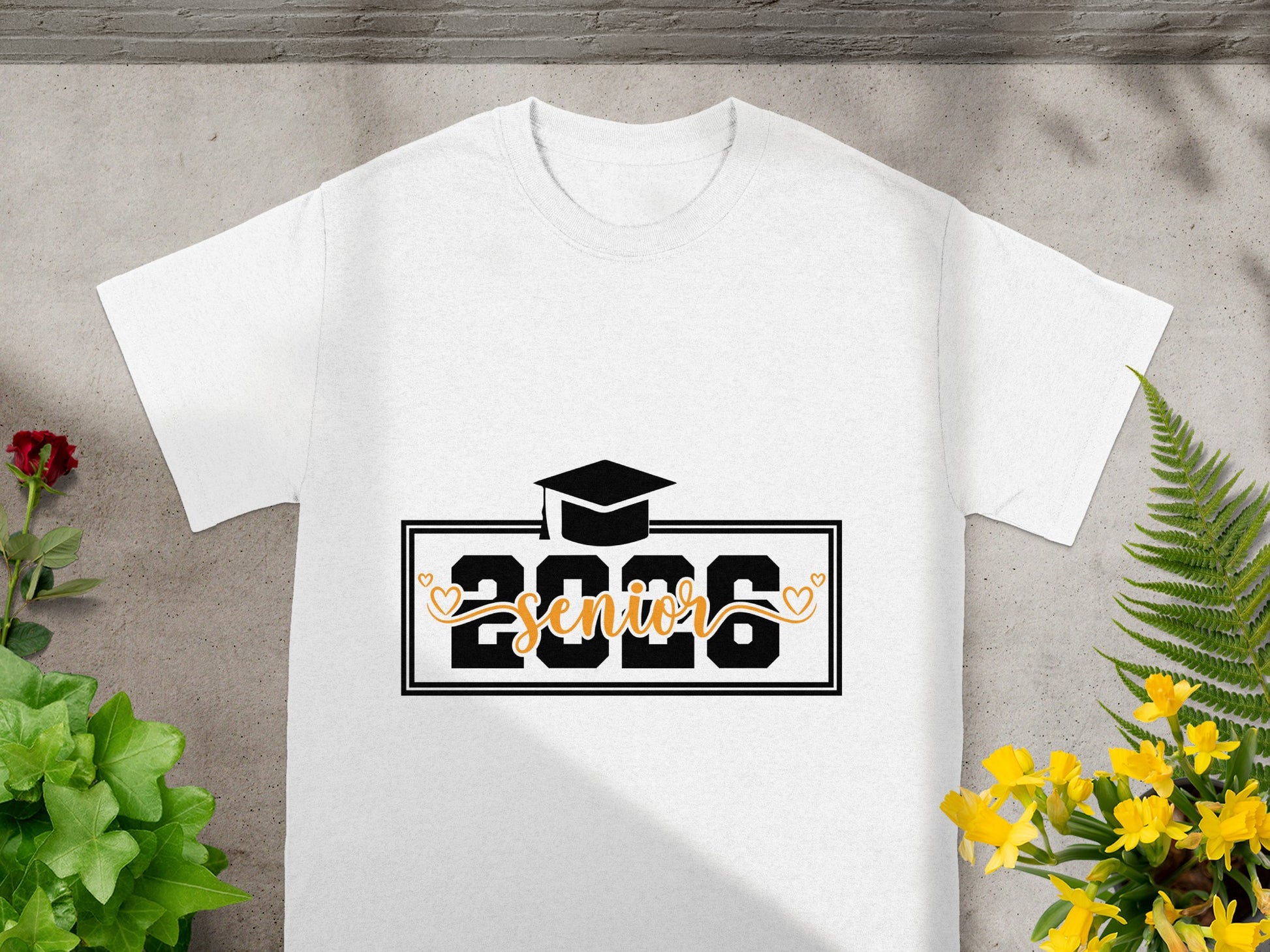 2026 Senior Graduation Shirt with Cap Graphic Tee