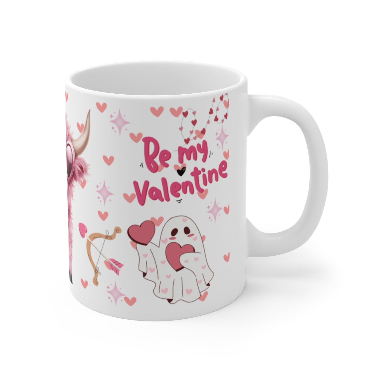 Cute Valentine's Day Be My Valentine Ghost Mug