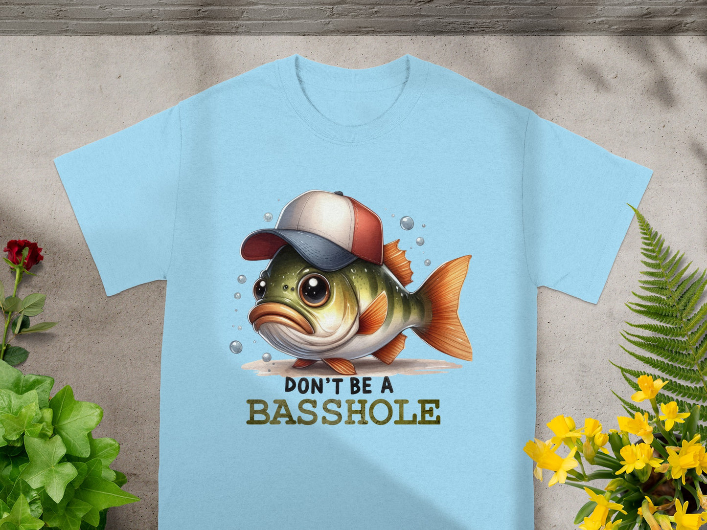 Don't Be A Basshole Funny Fish Hat T-shirt
