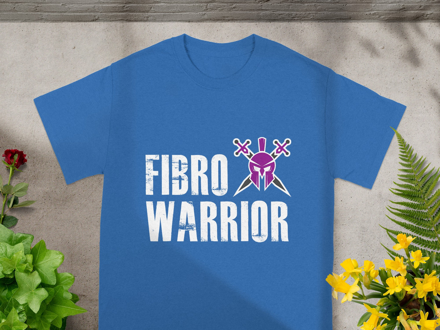 Fibro Warrior Shirt with Spartan Helmet Design