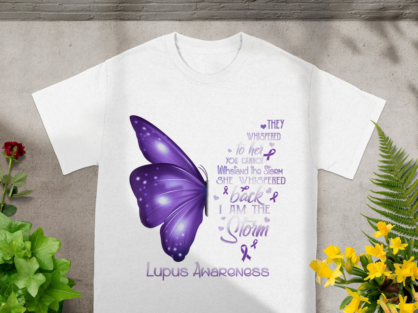 Lupus Awareness Butterfly Inspirational Graphic Shirt