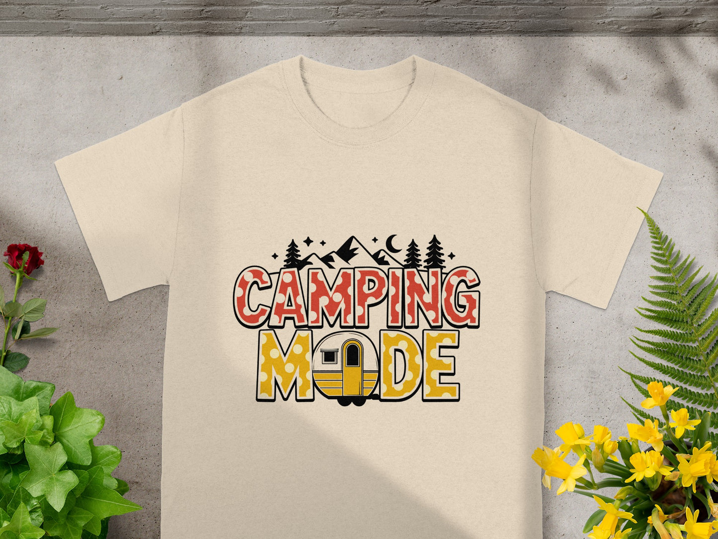 Camping Mode Design T-Shirt for Outdoor Enthusiasts