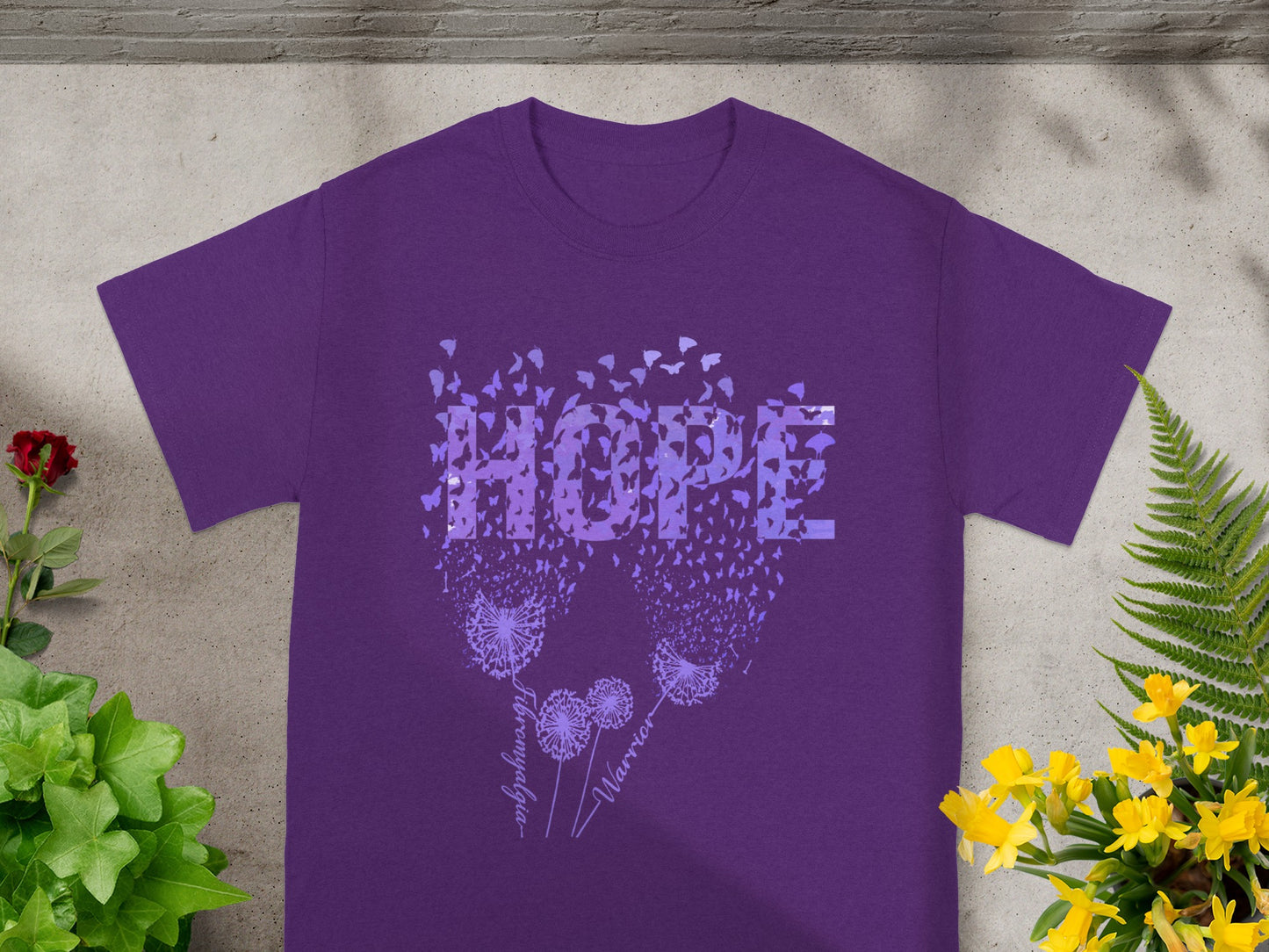 Hope Purple Motivational Graphic T-Shirt