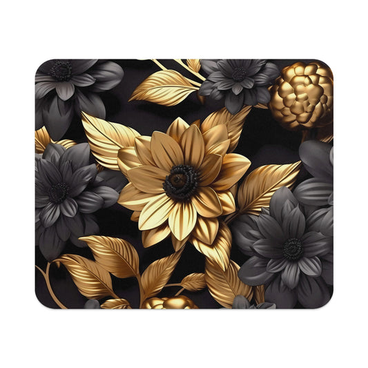 Elegant Golden Flower and Black Floral Artwork product