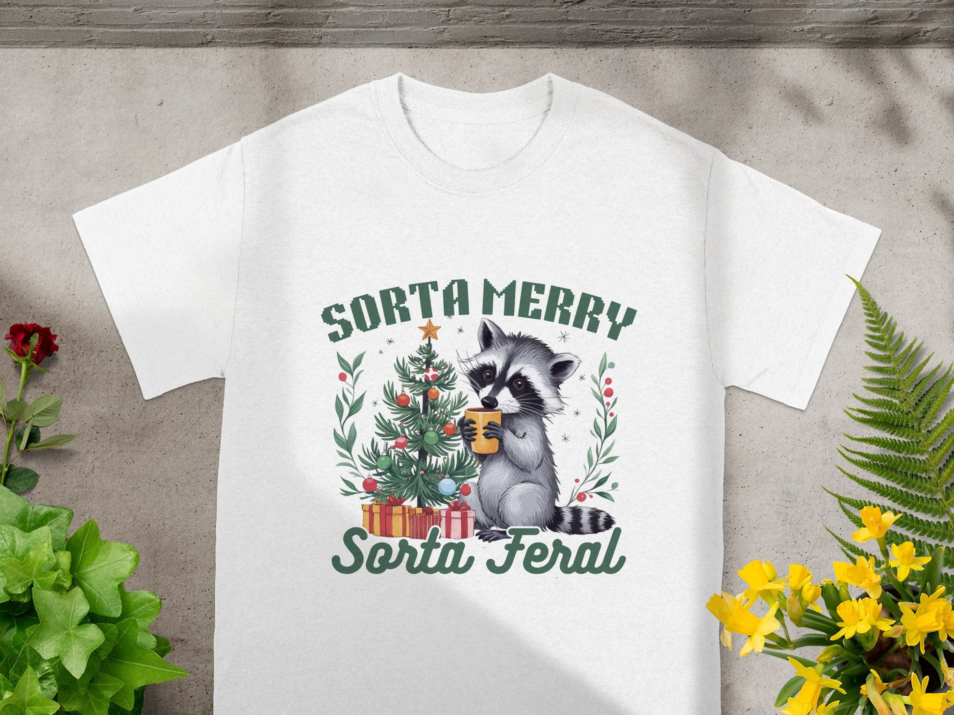 Sorta Merry Sorta Feral Christmas T-Shirt