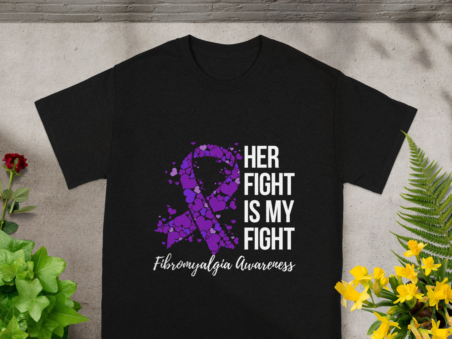 Her Fight is My Fight Fibromyalgia Awareness Shirt