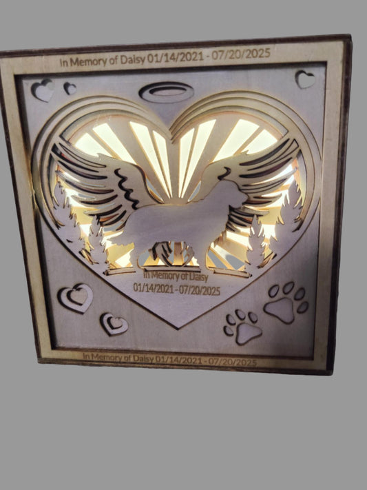 Pet Memorial lantern customized